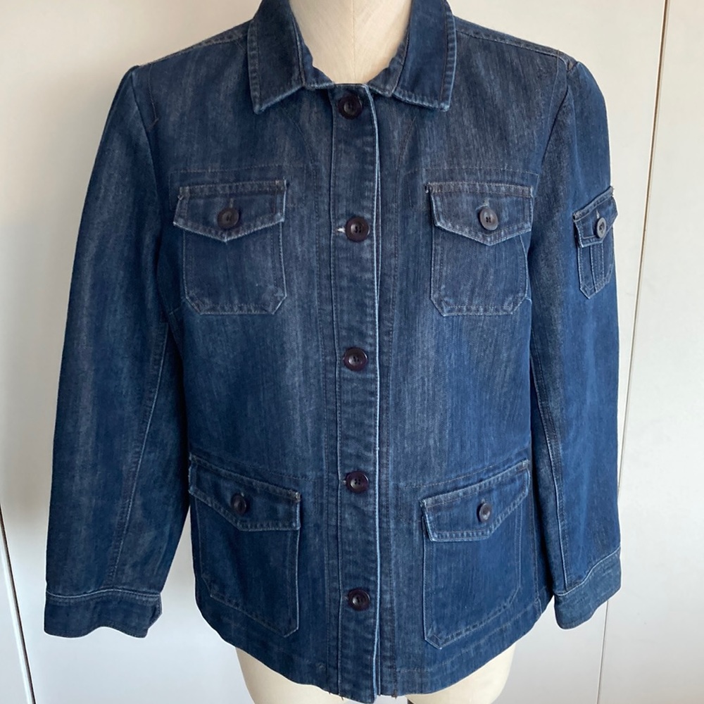 NEW—- Laura Scott Petite Jean Jacket